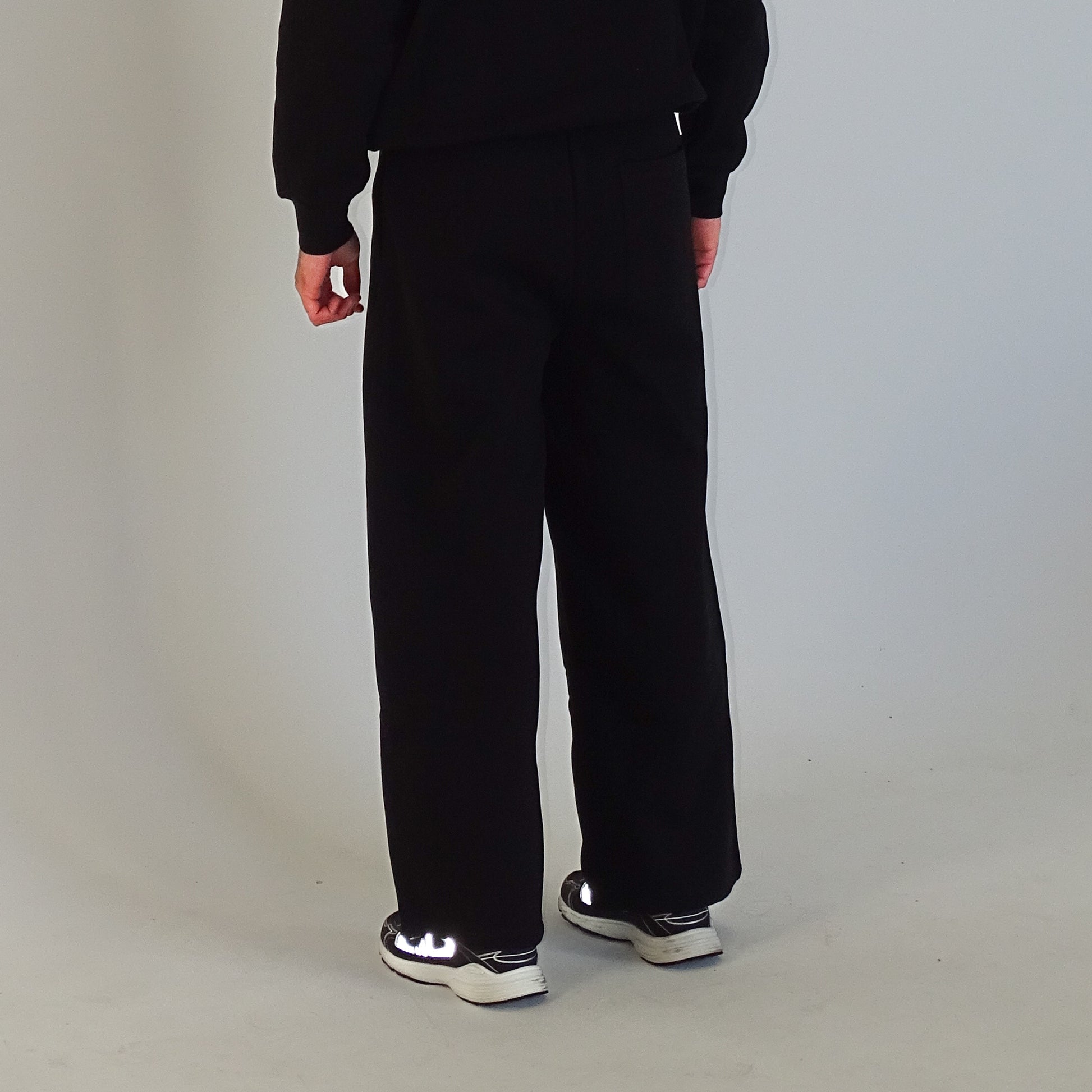 Black Embroidered Trackies