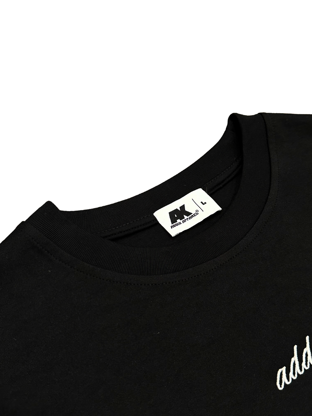 Black Embroidered Tee