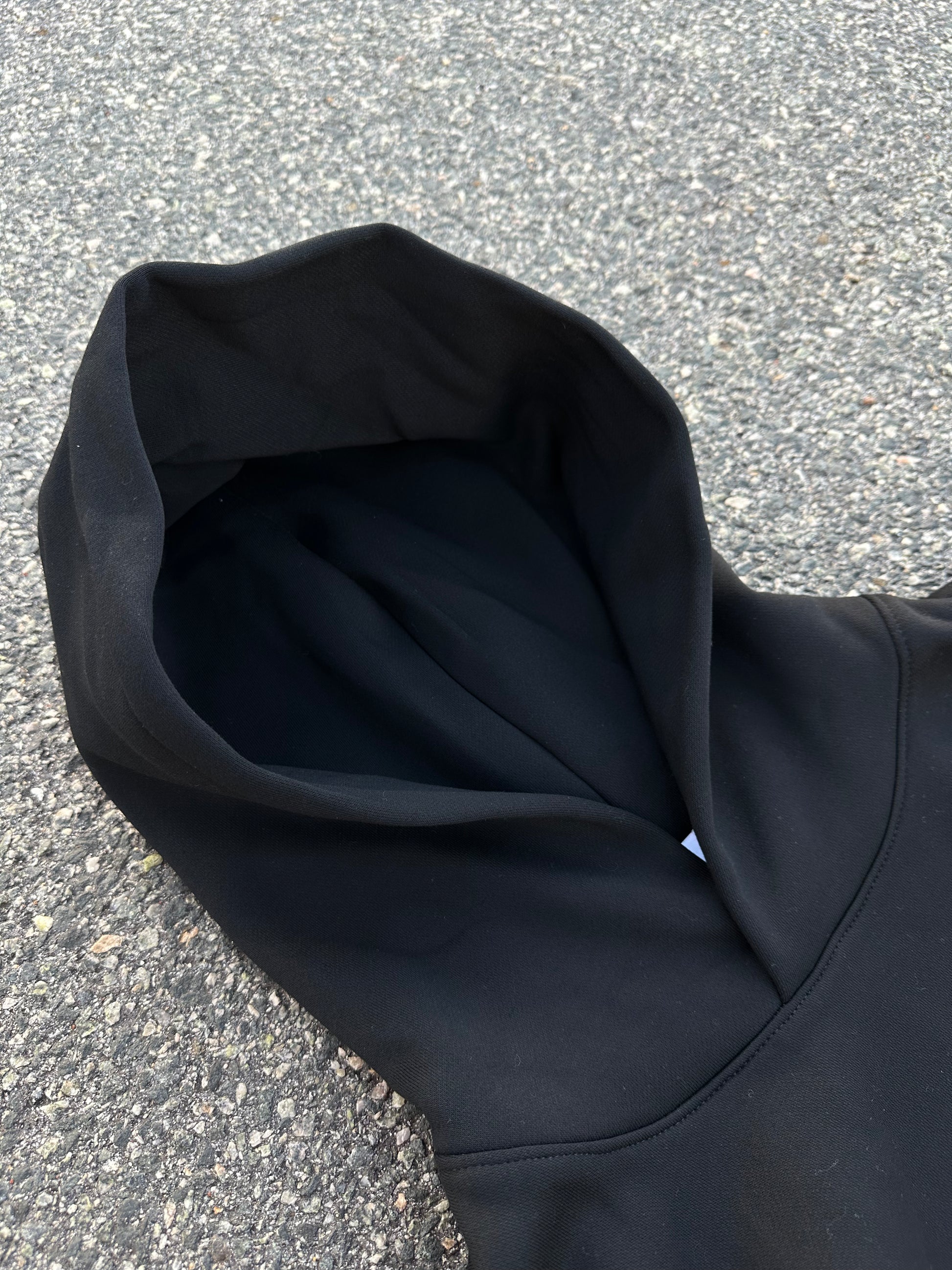Black Embroidered Hoodie