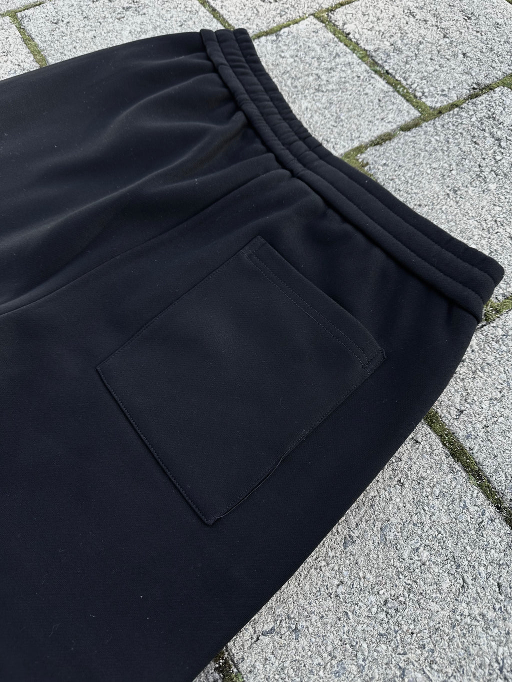 Black Embroidered Trackies