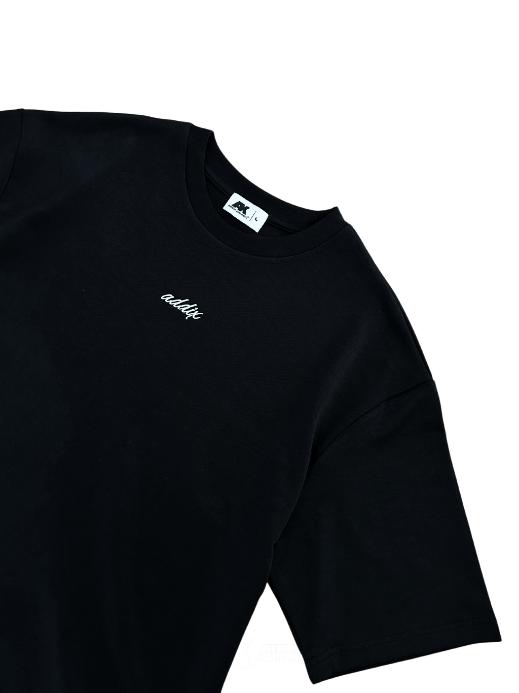 Black Embroidered Tee