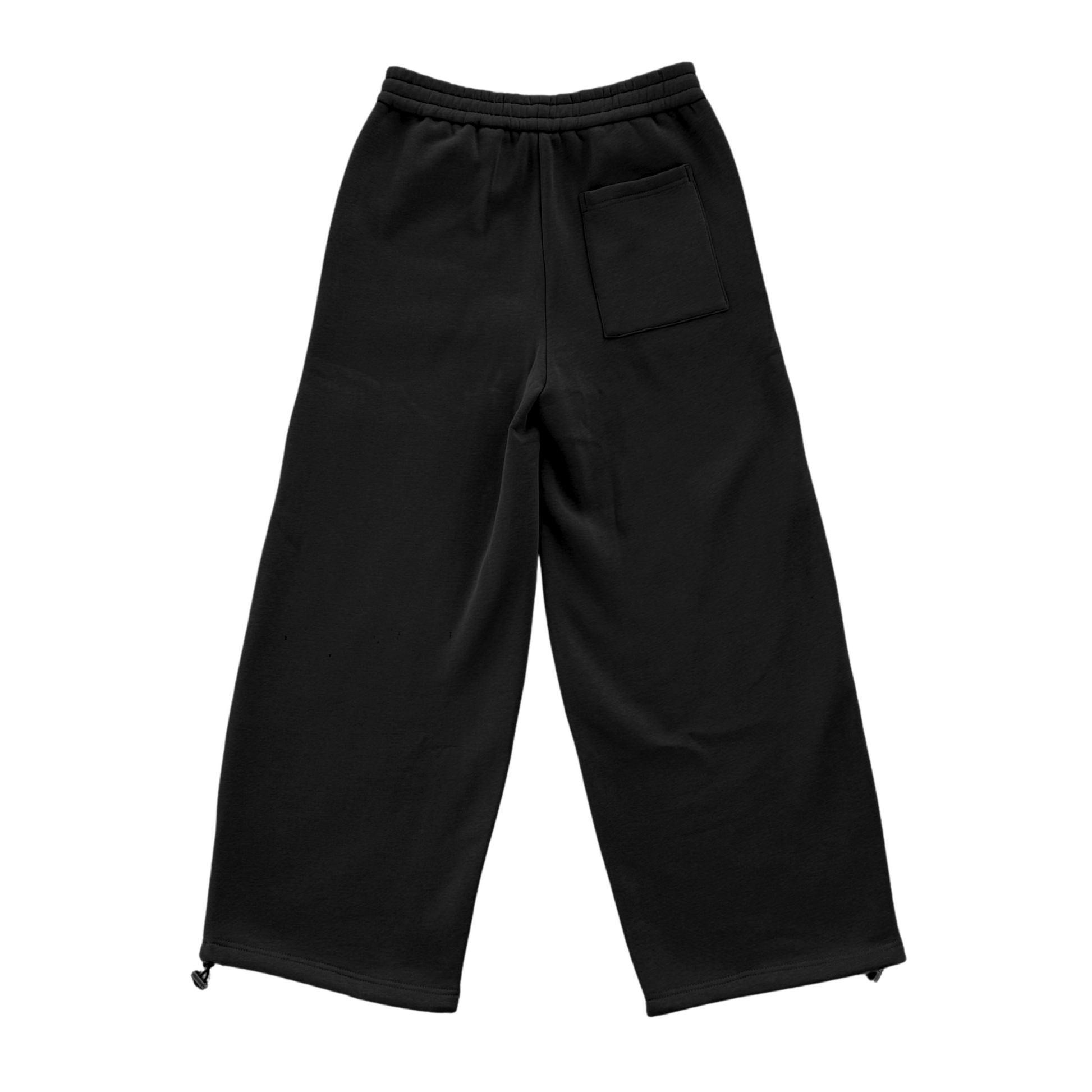 Black Embroidered Trackies