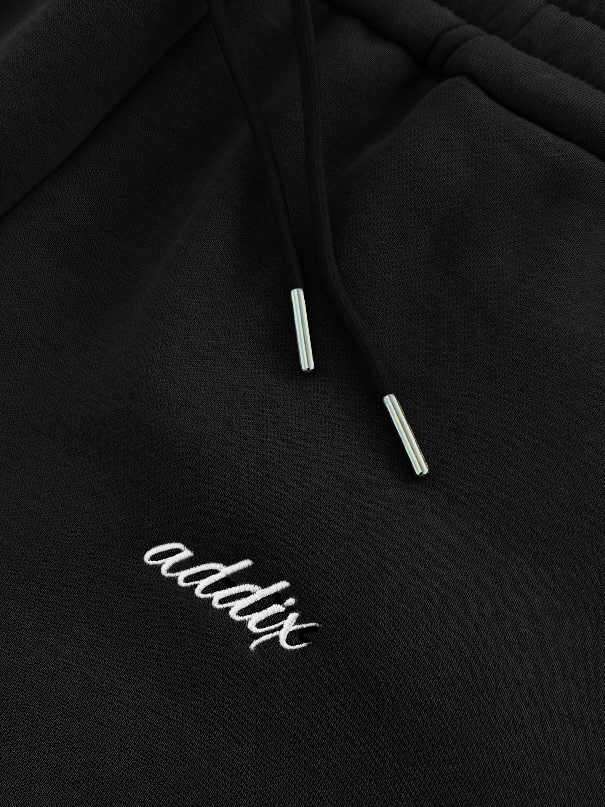 Black Embroidered Trackies