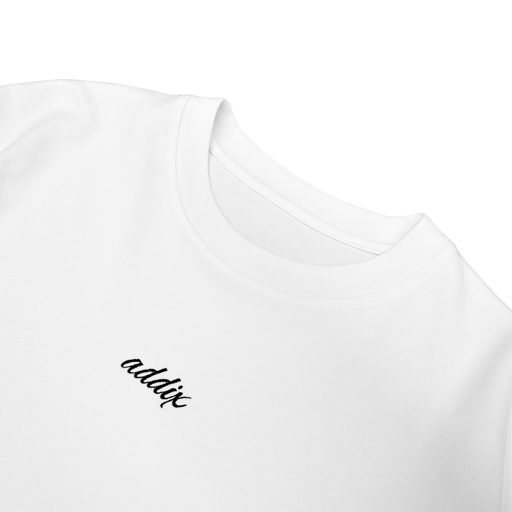 White Embroidered Tee